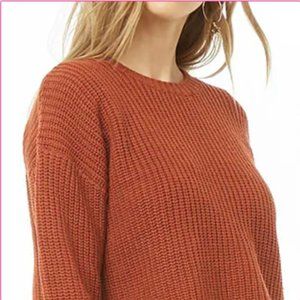 SOLD Cozy Boxy Rust Sweater Forever 21